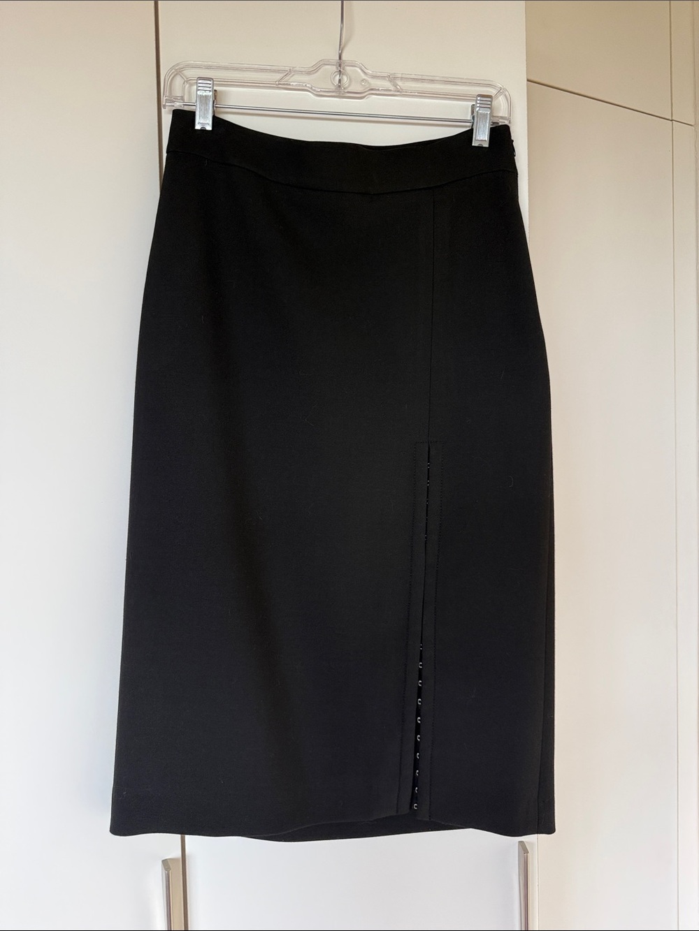Zara Black Pencil Skirt with Front Slit